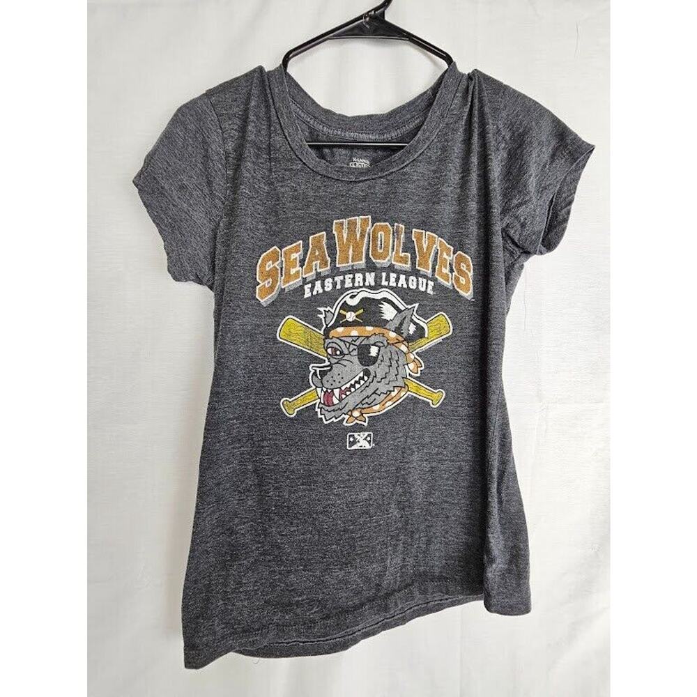 Erie Seawolves Shirt (VTG) Kids XL Womens XS / S Crested Big Logo Pennsylvania